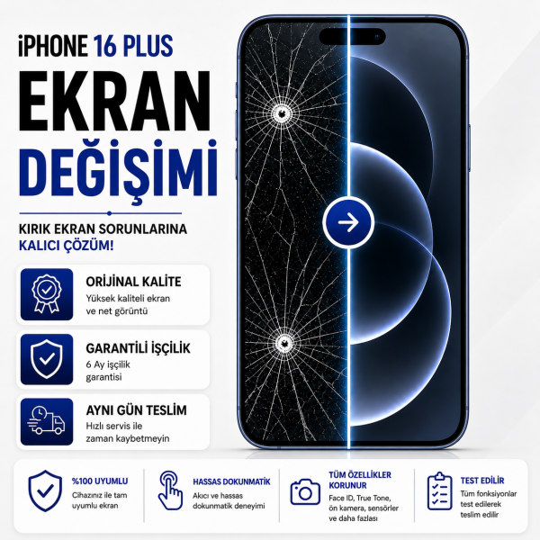 iphone 16plus ekran değişimi