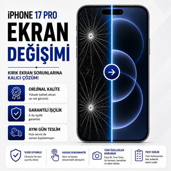 iphone 17 pro ekran değişimi