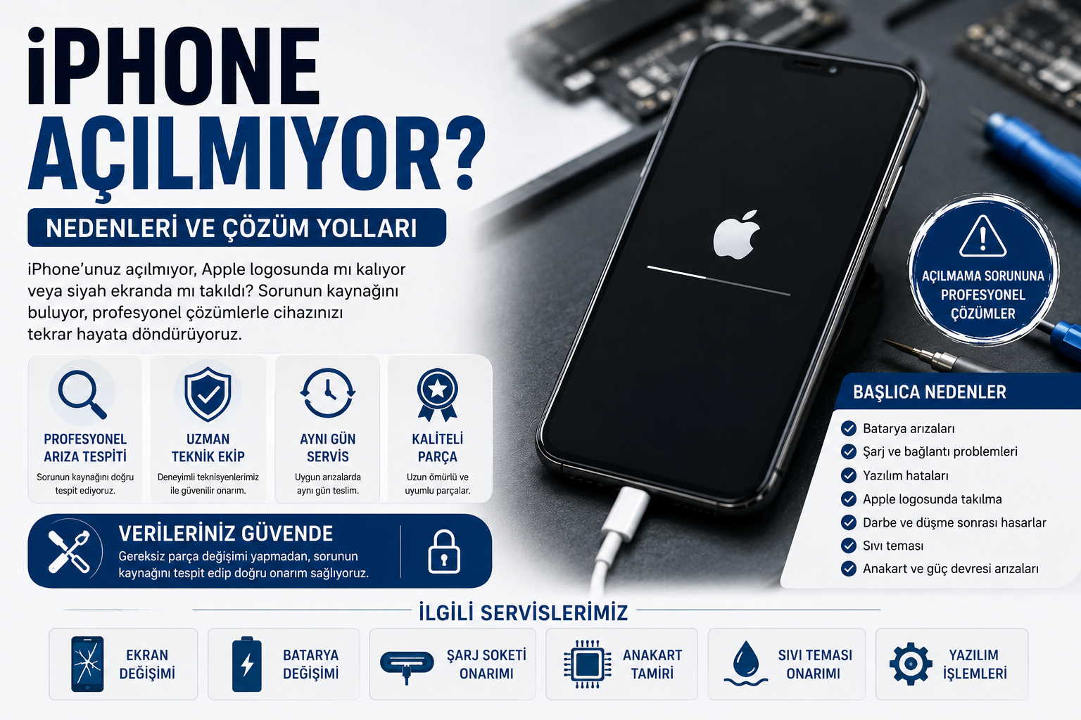 iphone açılmıyor