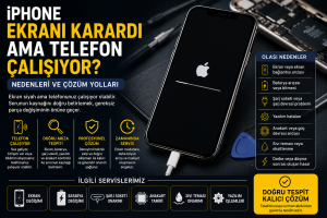 telefon ekranı karardı